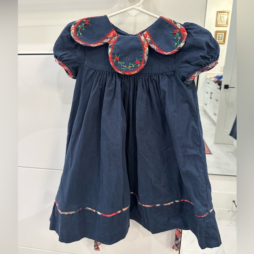 Sophie & Lucas Noel Plaid Petal Dress VGUC Size 2T